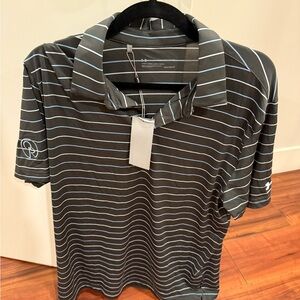 Under Armour Black Polo with White Stripes